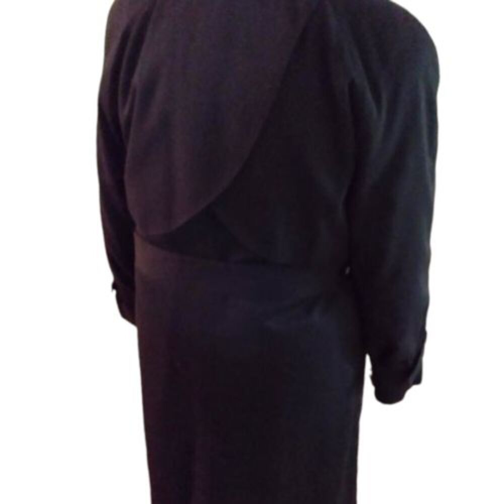 London Fog Women's Vintage Black Trench Coat Size 8 Petite READ DESC‎ - Picture 6 of 8